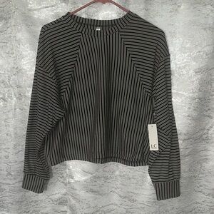 Black and White Striped Women's Hoodie